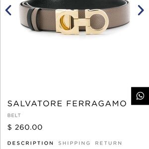 Authentic ferragamo belt